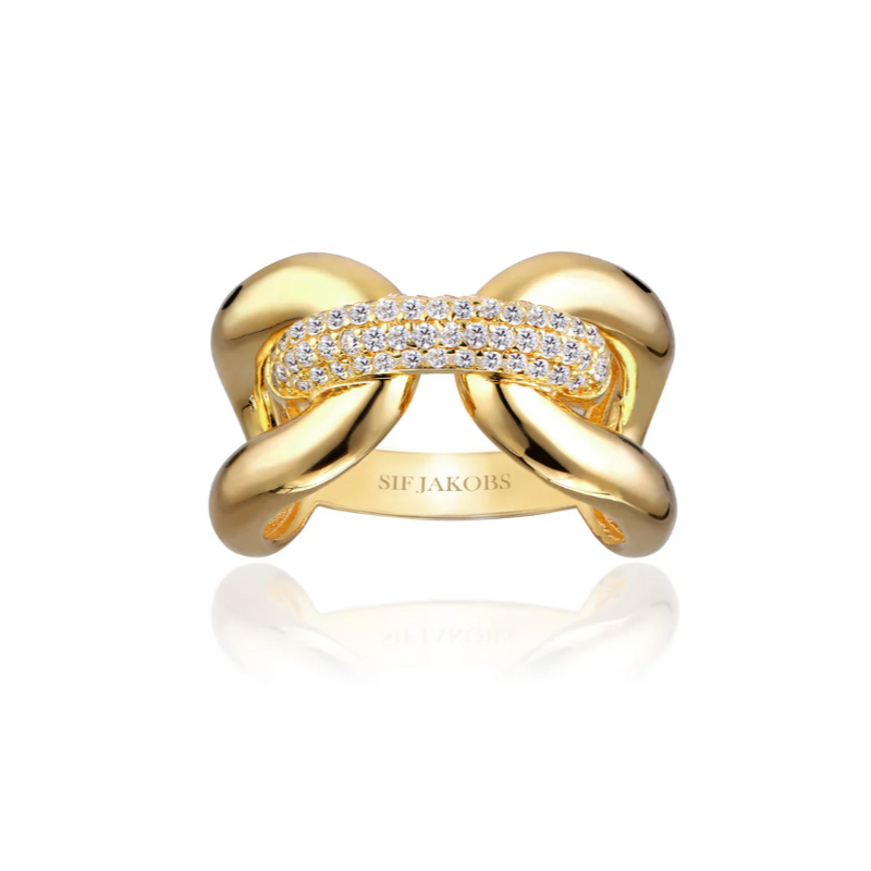 Gold CZ Capri Tre Ring