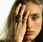 Gold CZ Capri Tre Ring