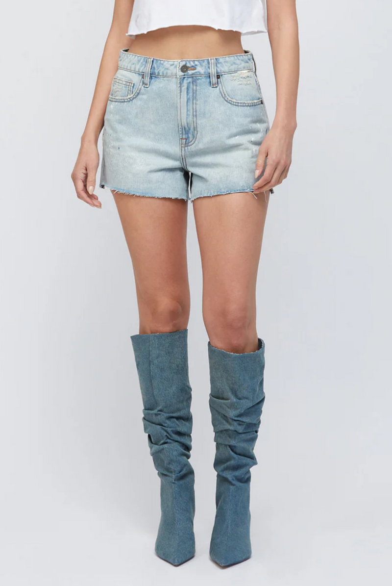 Light Wash Classic 3" Inseam High Rise Shorts