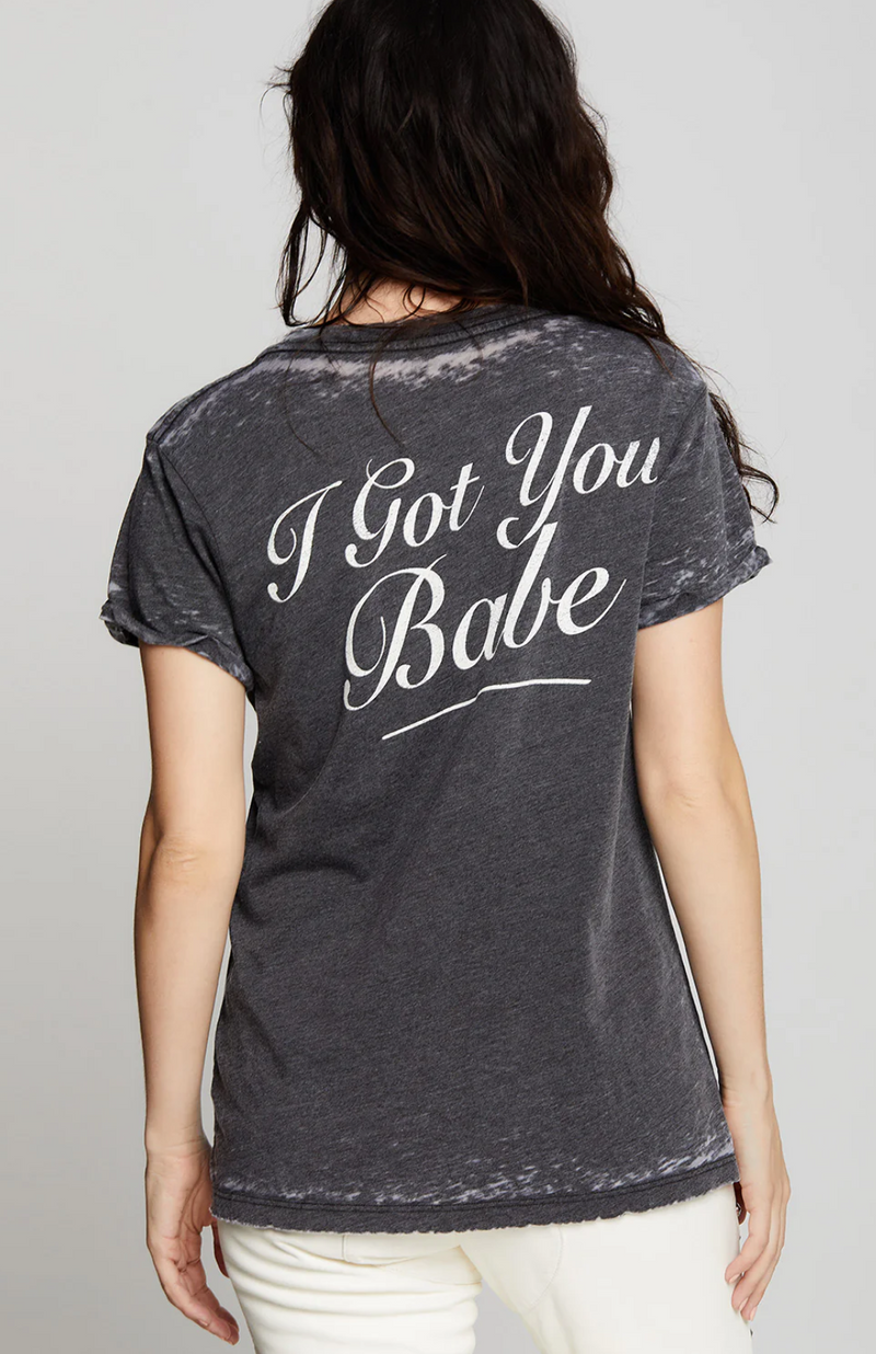Black 130 Sonny & Cher Burn Out Tee