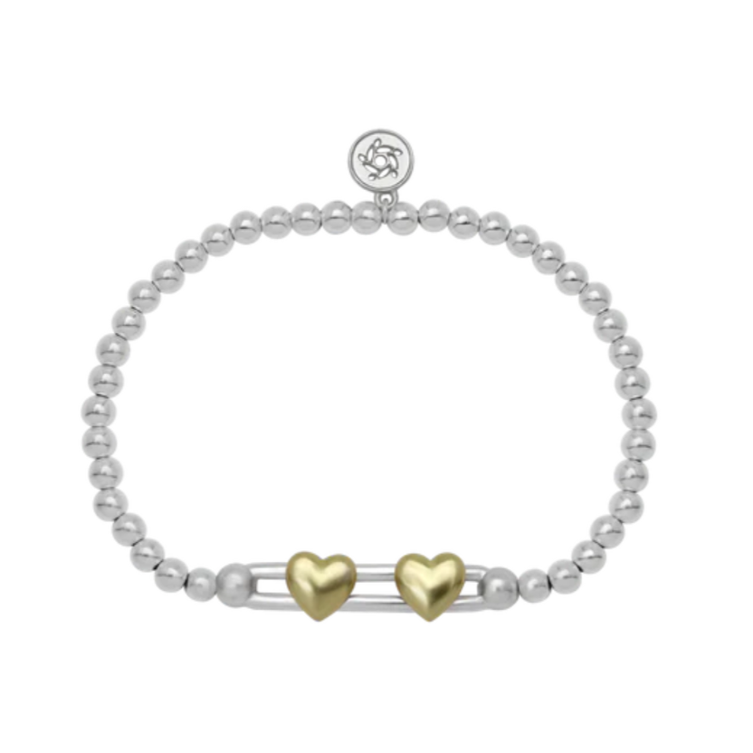 Channel Stretch Bracelet - Heart