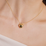 Gold Julia Heart Grande Necklace