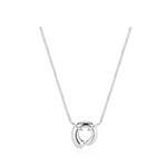 Silver Goccia Circolo Pianura Necklace