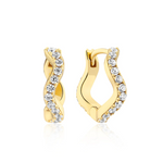 Gold CZ Ellera Waves X-Grande Earrings