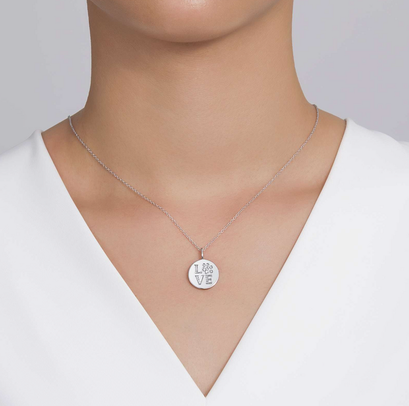 LOVE Paw Print Necklace