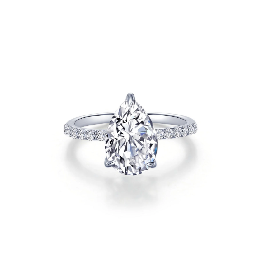 Pear-Shaped Solitaire Engagement Ring