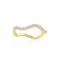Gold CZ Ellera Waves Ring