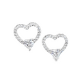"Alma" Open Heart/3 Prong Heart Post Earring