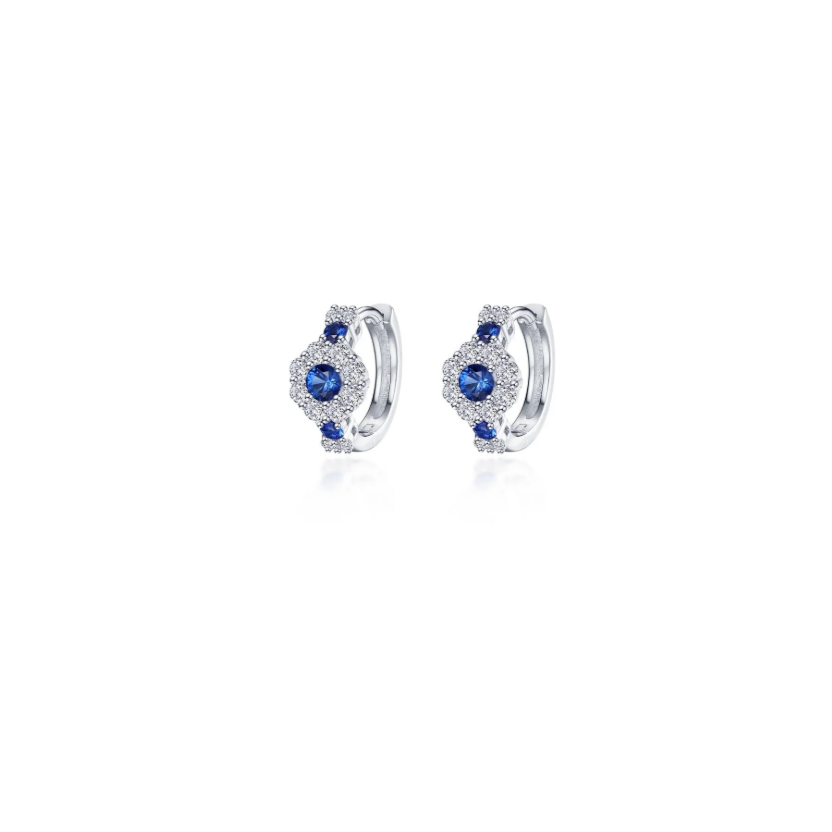 Flower Huggie Hoop Earrings