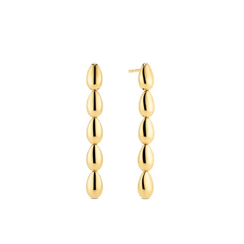 Gold Goccia Cinque Pianura Earrings