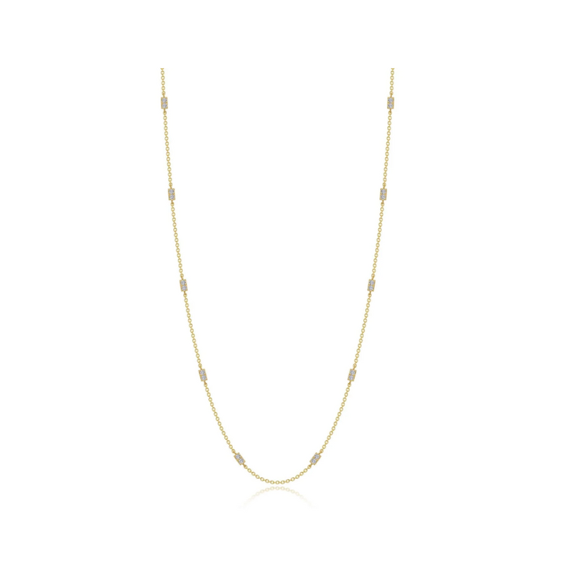 0.6 CTW Adjustable Station Necklace