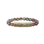 Kristal Bar Spanse Stretch Bracelet- Aurora Borealis
