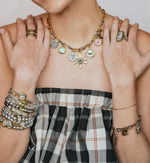 Kristal Bar Spanse Stretch Bracelet- Aurora Borealis