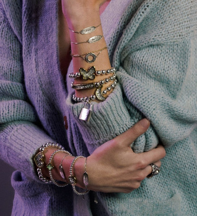 Kristal Dome Stretch Bracelet