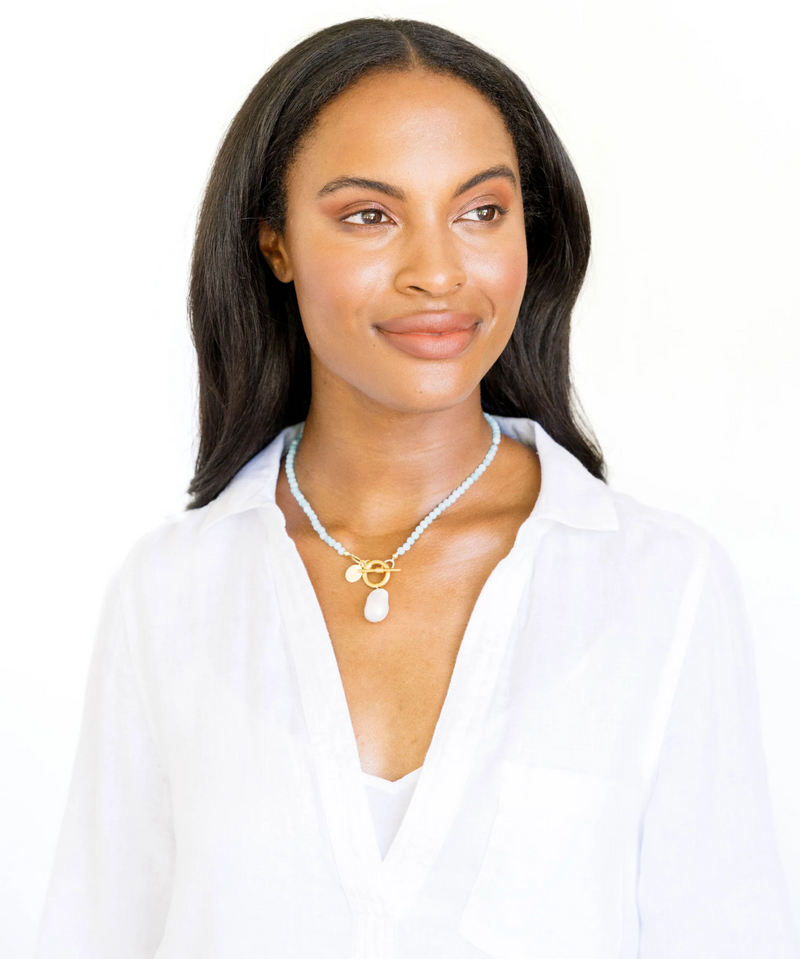 Katie Necklace - Aqua