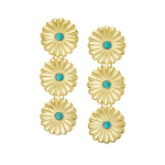 "Connie" Triple Concho Turquoise Earring