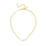 Genuine Freshwater Pearl Paperclip Necklace
