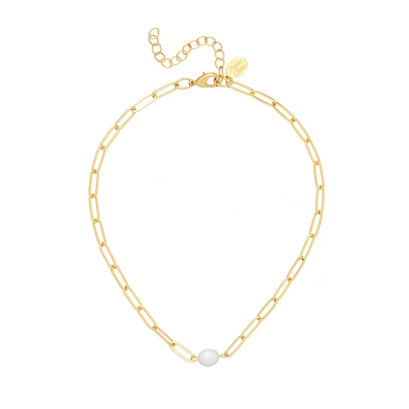 Genuine Freshwater Pearl Paperclip Necklace