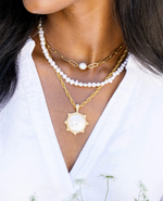 Genuine Freshwater Pearl Paperclip Necklace