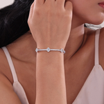 3.7 CTW Station Flexible Tennis Bracelet