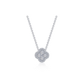 0.65 CTW Silver Halo Necklace