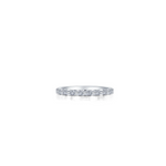 Silver Baguette Half-Eternity Band