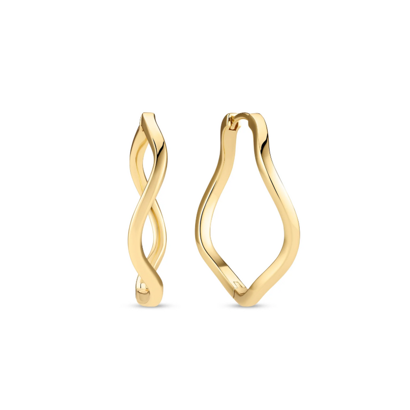 Gold Ellera Waves Pianura X-Grande Earrings