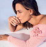Silver Goccia Pendolo Pianura Earrings