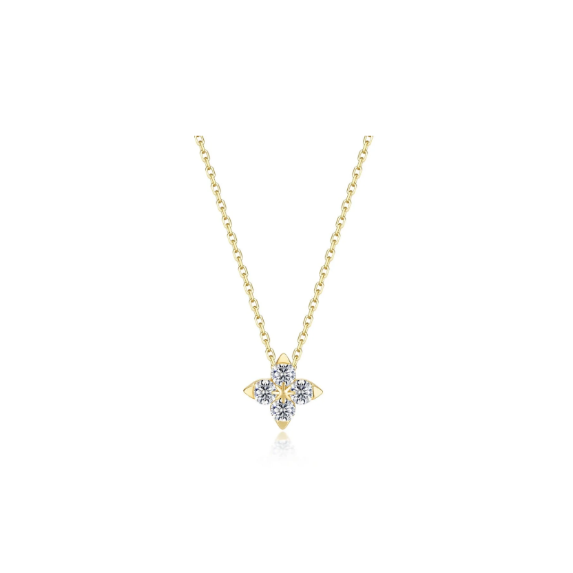 Gold Trillium Bloom Necklace