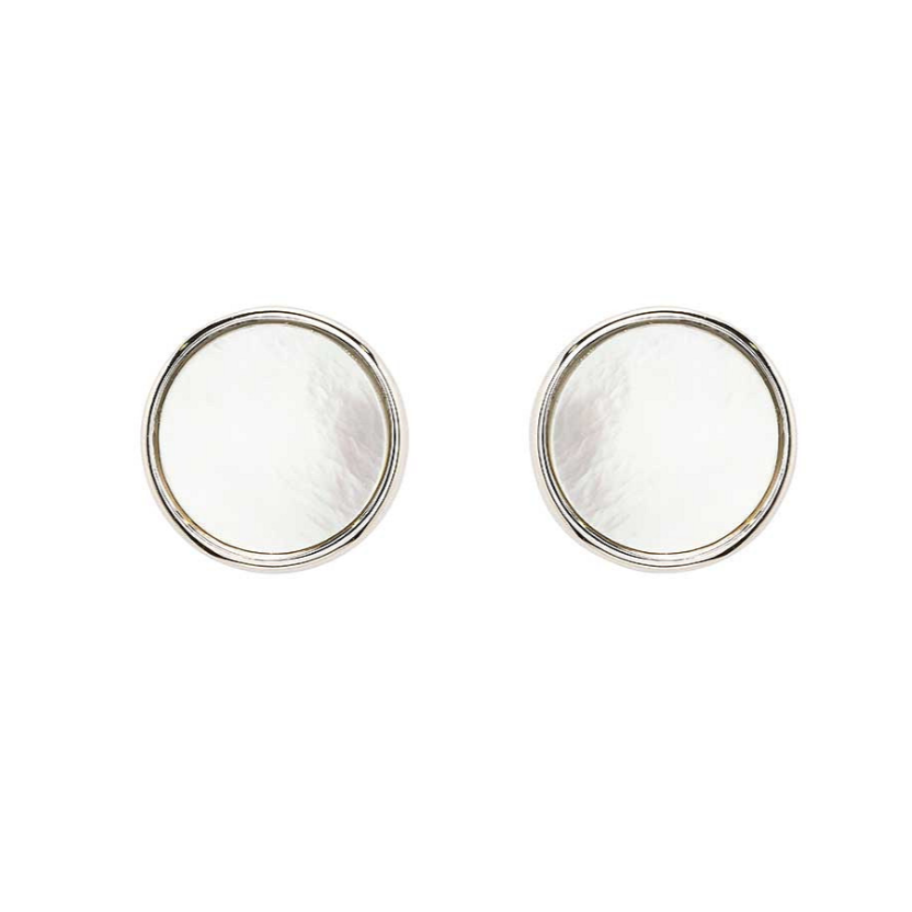 Sterling Silver MOP Stud Earrings