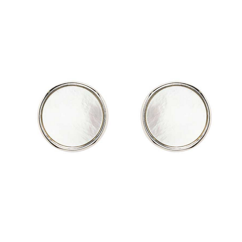 Sterling Silver MOP Stud Earrings