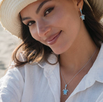 Sterling Silver Crystal Turtle Necklace