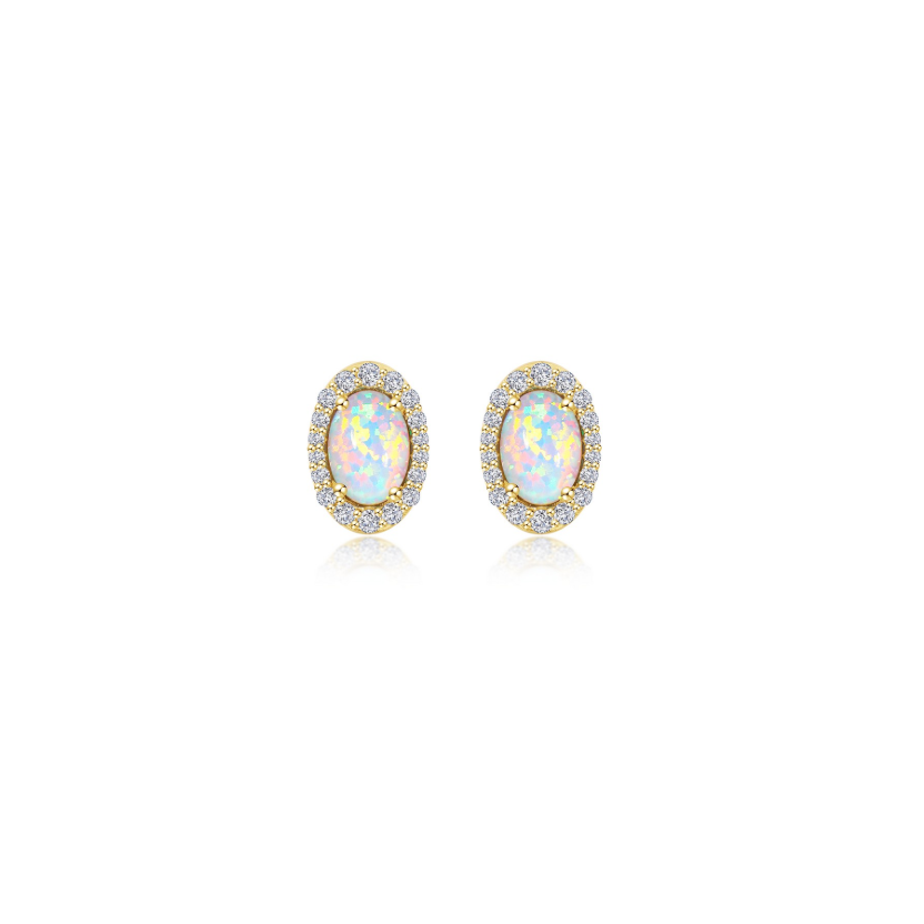 Vintage Inspired Oval Stud Earrings