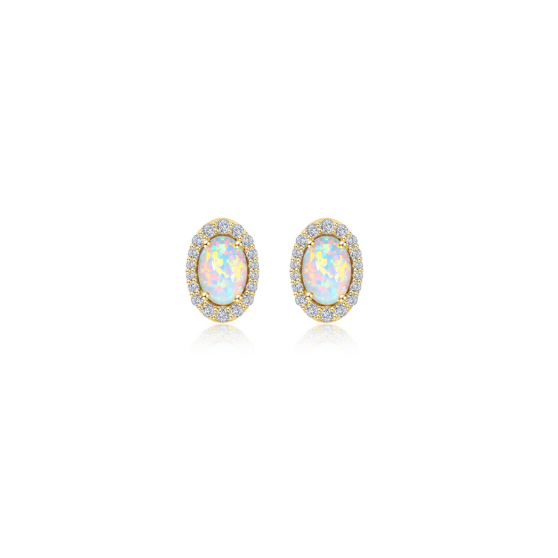 Vintage Inspired Oval Stud Earrings