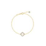 CL S.S.GP 0.45 CTW Mother of Pearl Paperclip Bracelet