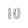 Silver CZ Carrara Piccolo Earrings