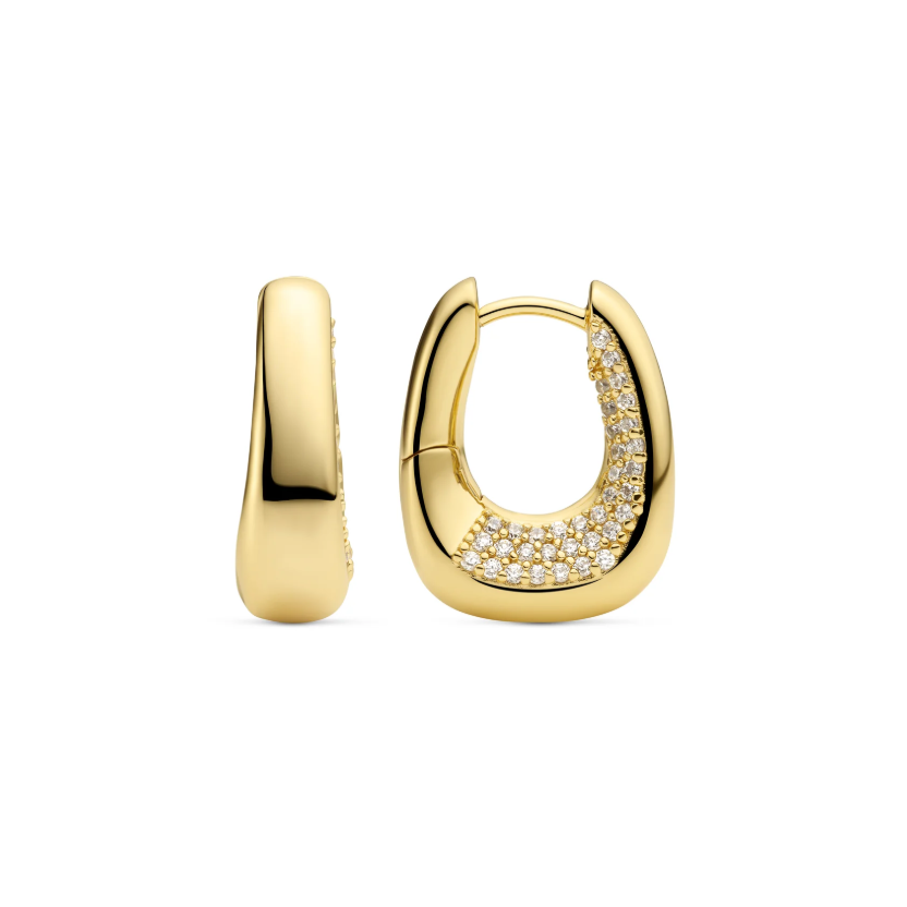 Gold CZ Borsa Piccolo Earrings