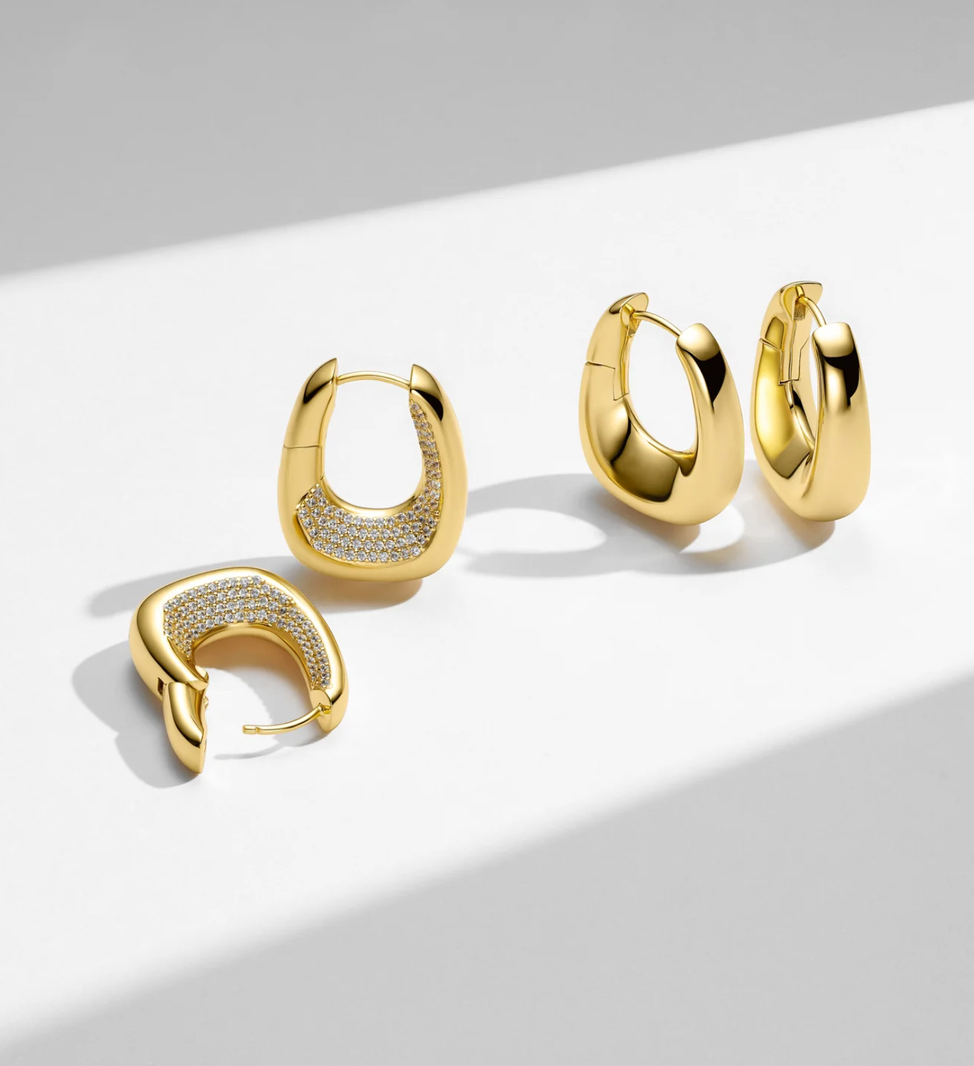 Gold CZ Borsa Piccolo Earrings