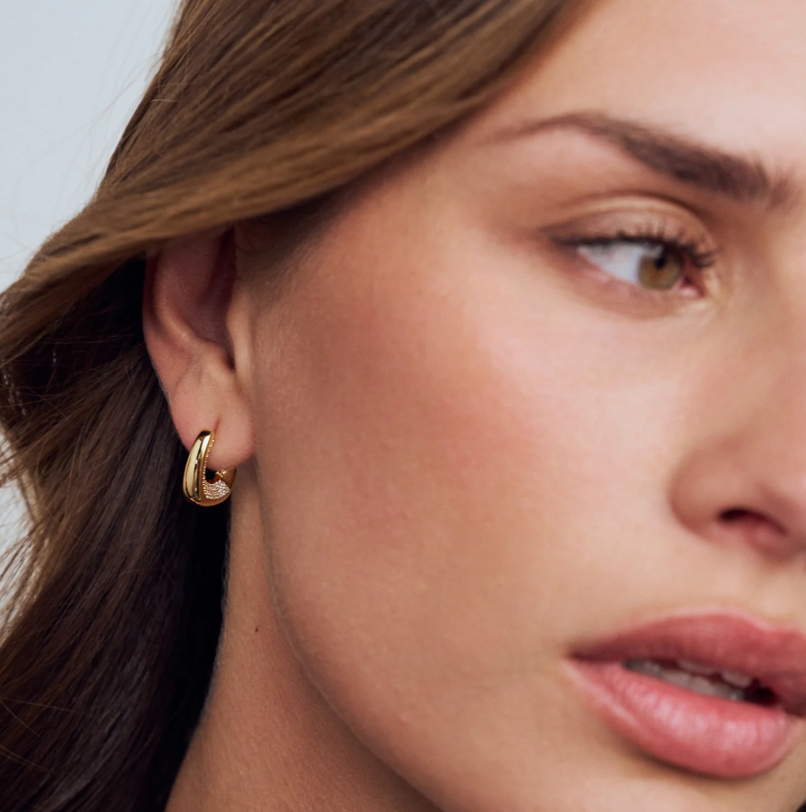 Gold CZ Borsa Piccolo Earrings