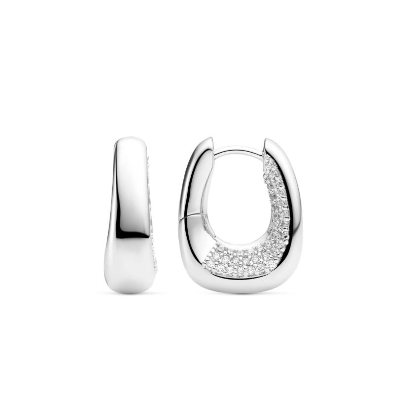Silver CZ Borsa Piccolo Earrings
