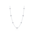 Silver Trillium Station Necklace