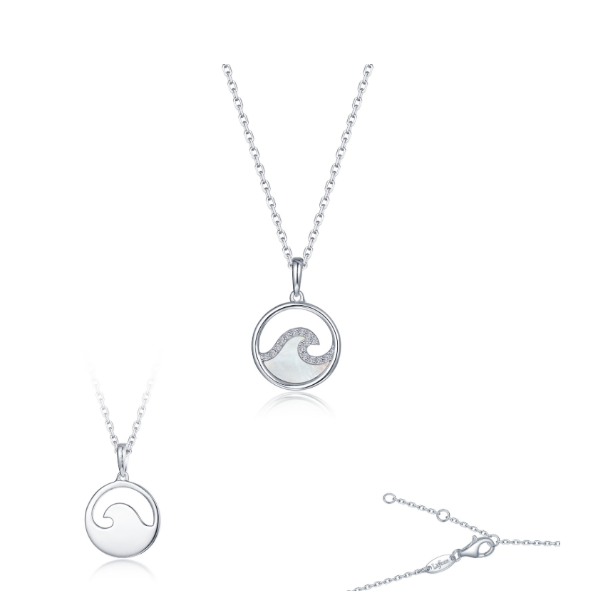 Seafoam Mother of Pearl Pendant Necklace