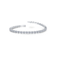 Tennis Flexible Silver Brick Road Bangle