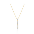 Gold CZ Ellera Ovale Lungo Necklace