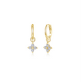 Gold Trillium Dangle Earrings