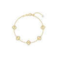 Glittering Clover Chain Bracelet