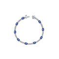 Regal Cushion-Cut Sapphire Bracelet