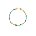 Regal Cushion-Cut Emerald Bracelet