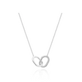 Silver CZ Capizzi Due Piccolo Necklace