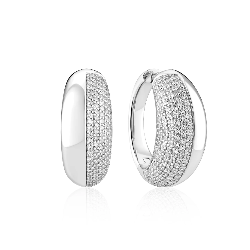 Silver CZ Fasano Grande Earrings